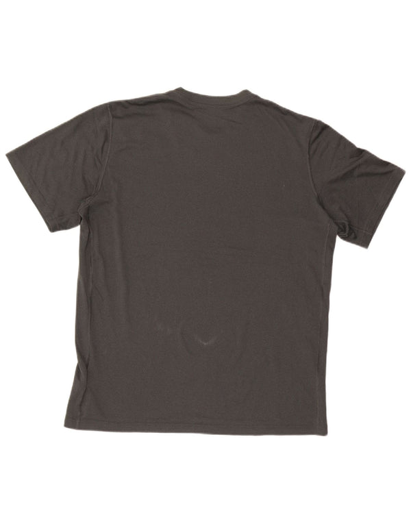 Nike Herren Dri Fit T-Shirt Top Large Grau Polyester