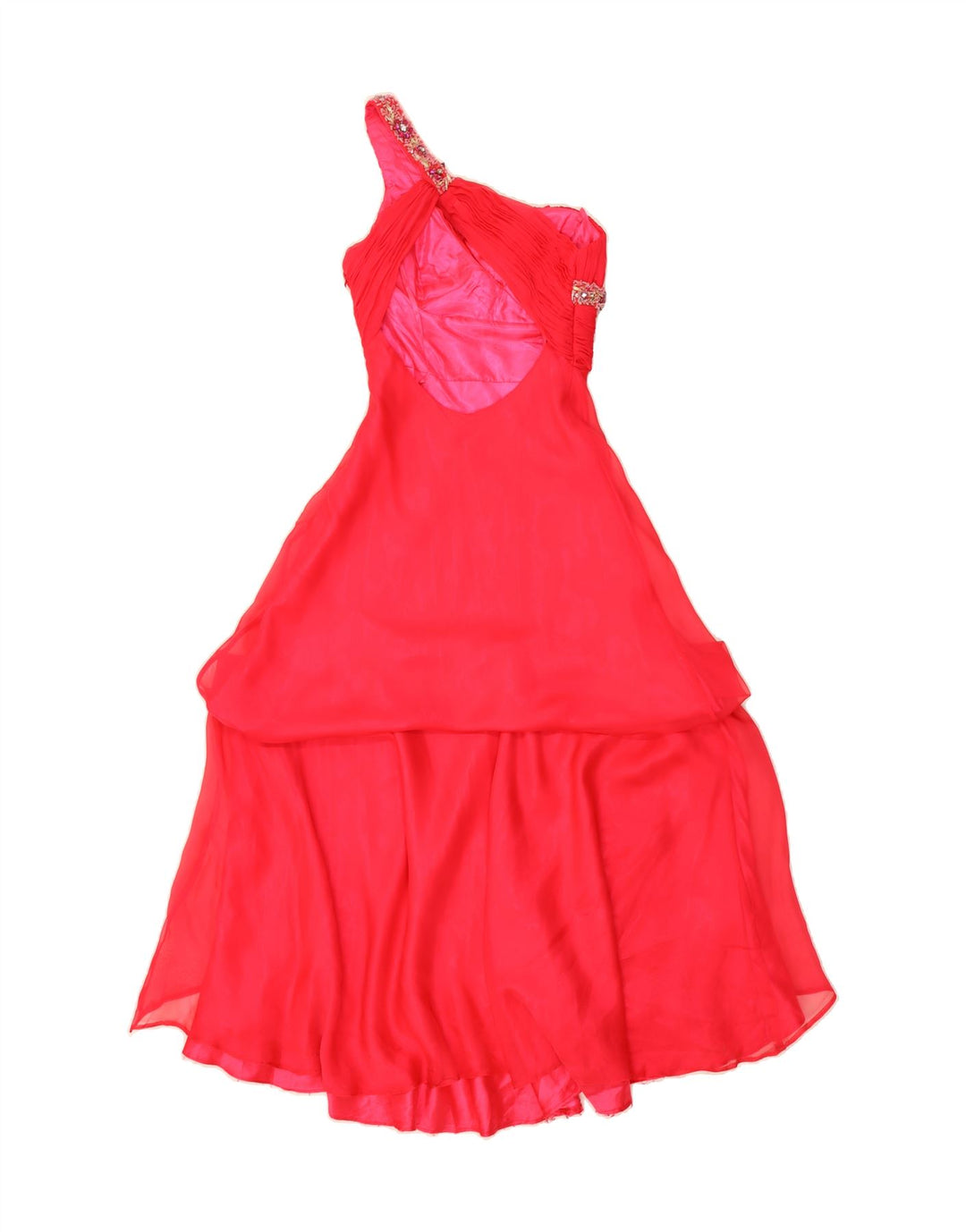 DAVE&JOHNY Womens One Shoulder Dress US 0 XS Pink Polyester Vintage Dave&Johny and Second-Hand Dave&Johny from Messina Hembry 