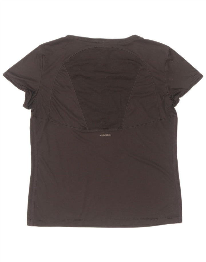 Adidas Damen Climacool T-Shirt Top UK 16 Large Schwarz Polyester