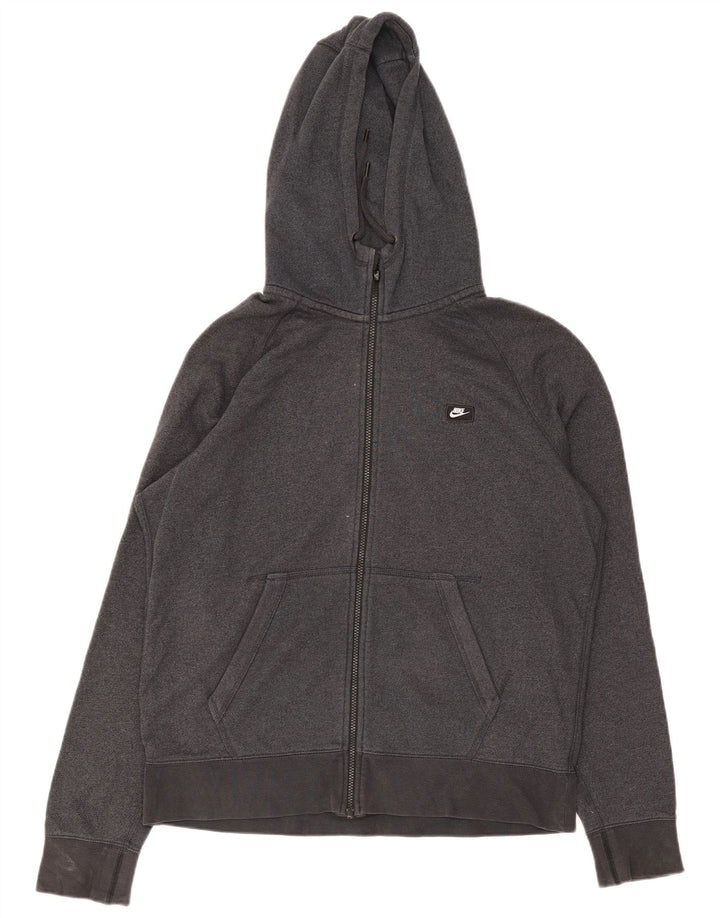 Nike Herren-Kapuzenpullover mit Reißverschluss, groß, graue Baumwolle