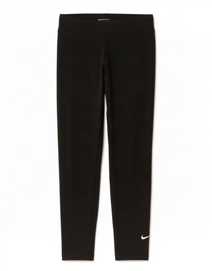 Nike Damen Leggings UK 10 Small Schwarz Baumwolle
