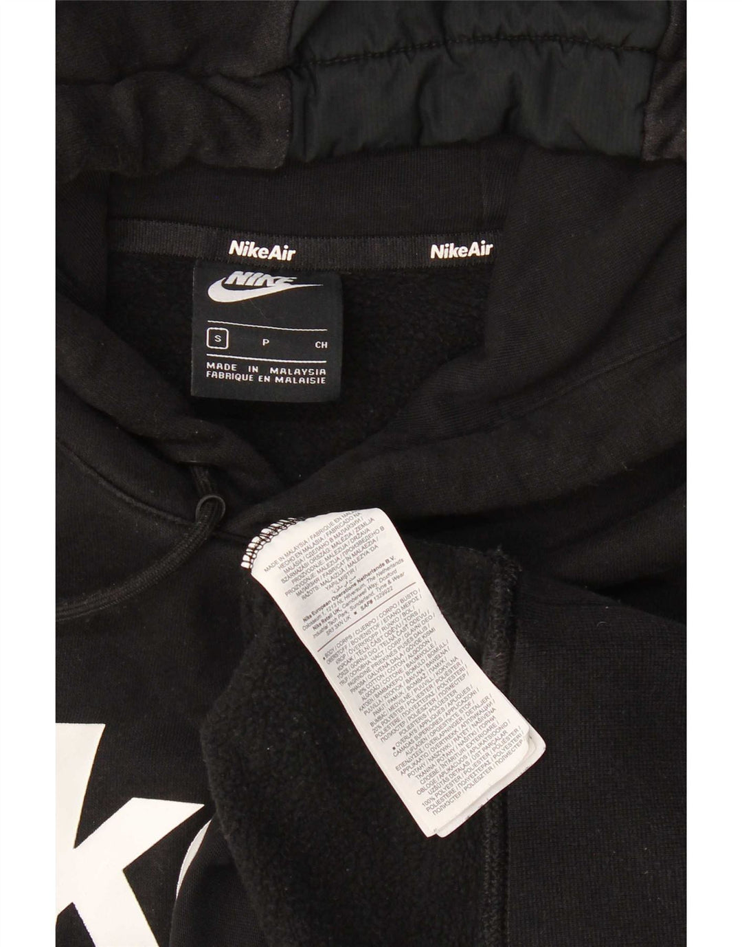 Nike Herren-Kapuzenpullover mit Grafik, Größe S, Schwarz, Baumwolle