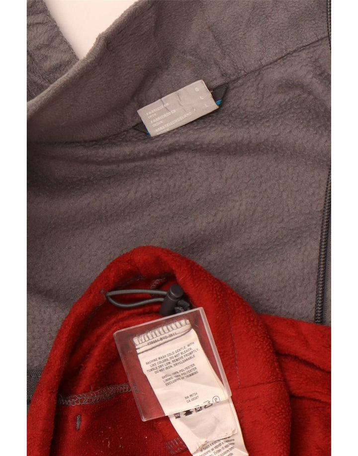 COLUMBIA Herren Fleecejacke UK 40 Large Rot Colourblock Polyester