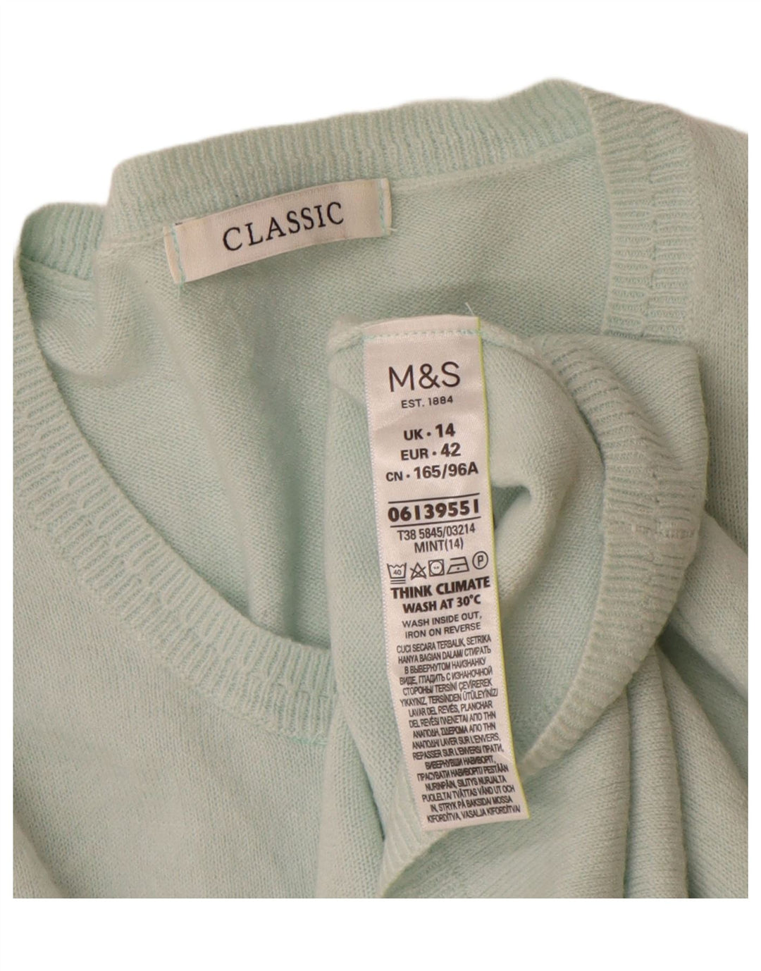 Marks & Spencer Damen-Klassiker-Cardigan-Pullover UK 14 Mitteltürkis