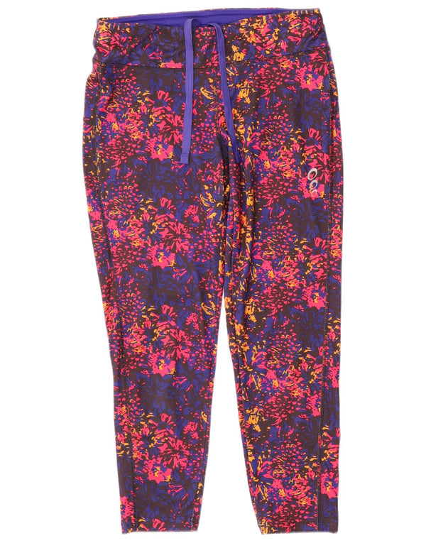Crivit Damen Leggings UK 14/16 Medium Mehrfarbiges Blumenmuster Polyester