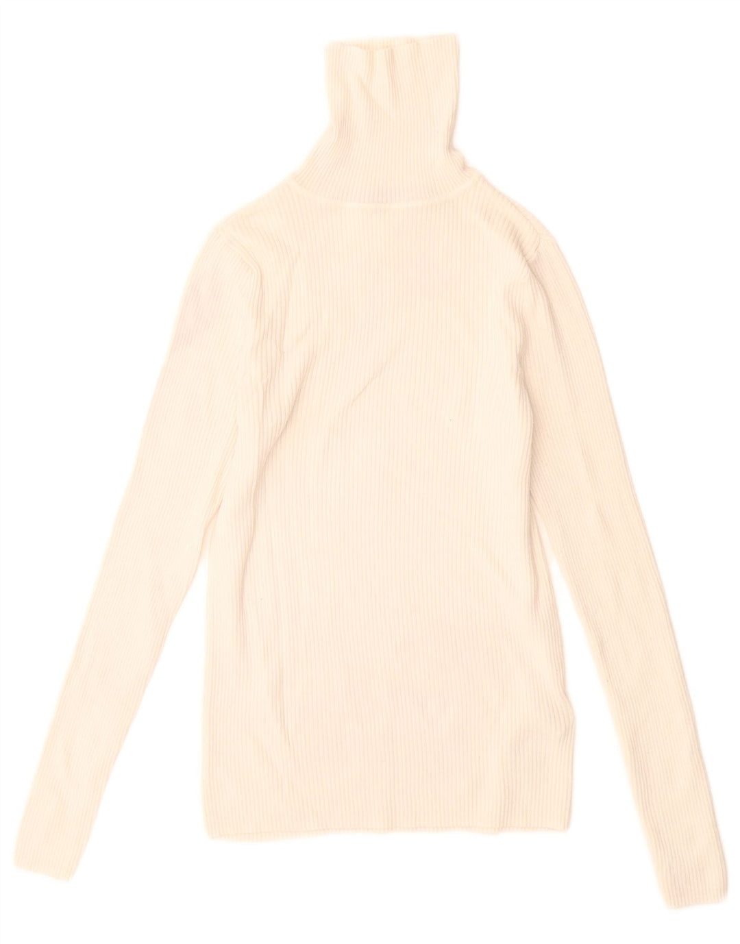 Marks & Spencer Rollkragenpullover für Damen, UK 10, Größe S, weiße Viskose
