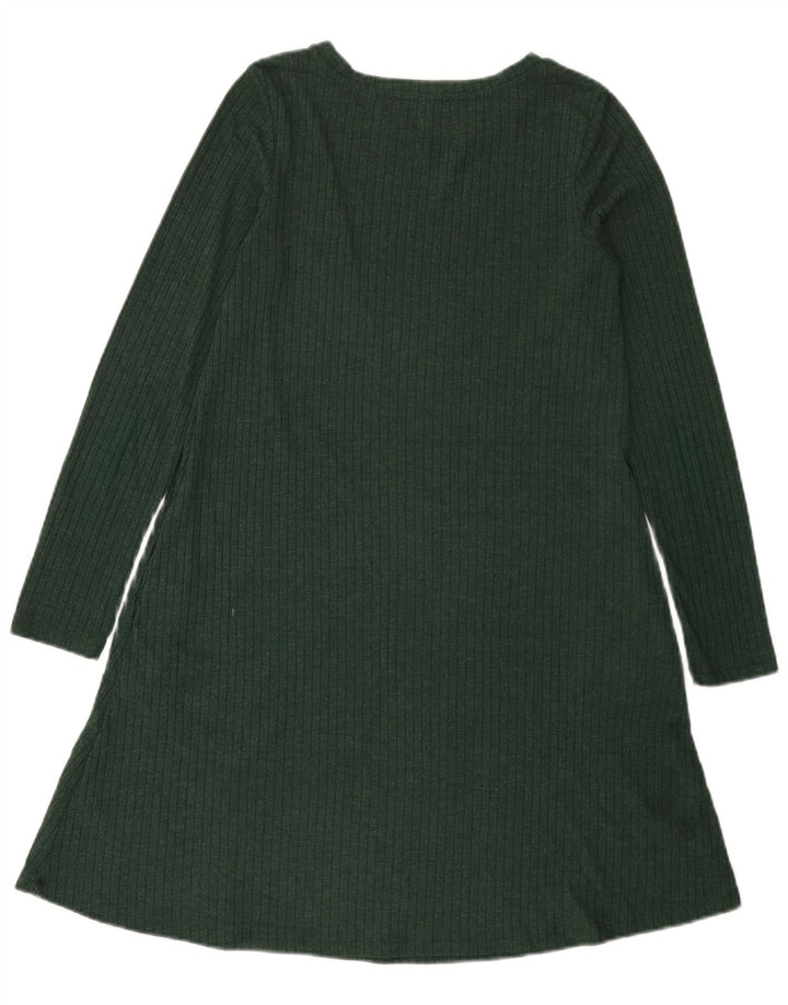Marks & Spencer Langarm-Pulloverkleid für Damen, Größe S, Grün, Polyester