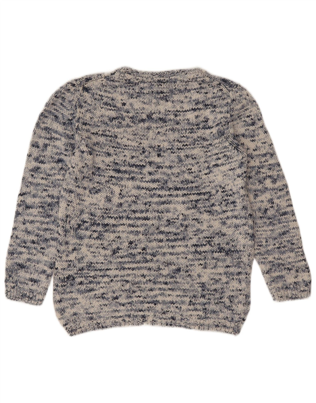 Massimo Dutti Damen-Pullover mit V-Ausschnitt, Gr. 10, klein, blau meliert