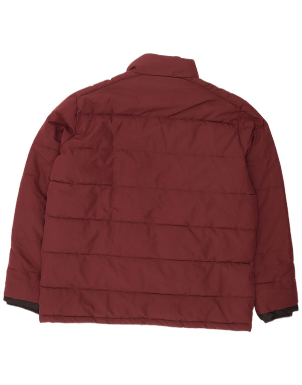 Marks & Spencer Herren Wattierte Jacke UK 46 3XL Burgunderrot Polyester Modern