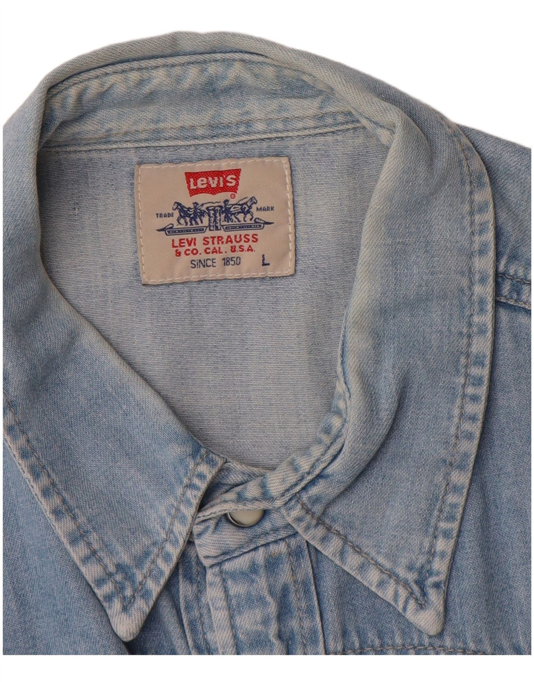 Levi's Herren-Jeanshemd, große blaue Baumwolle