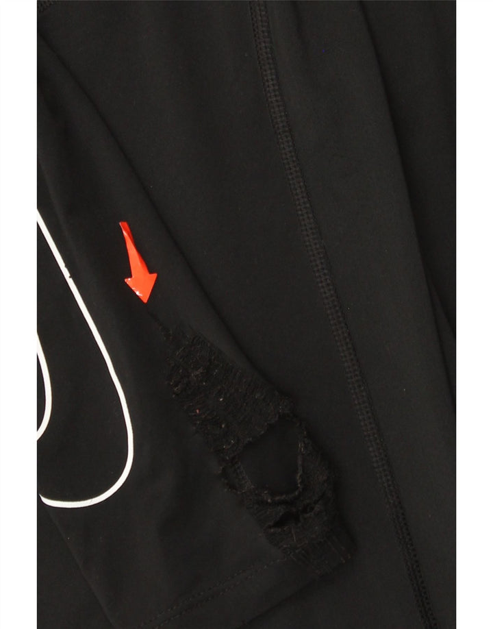 Nike Herren Dri Fit Graphic Top Langarm Mittelschwarzes Polyester