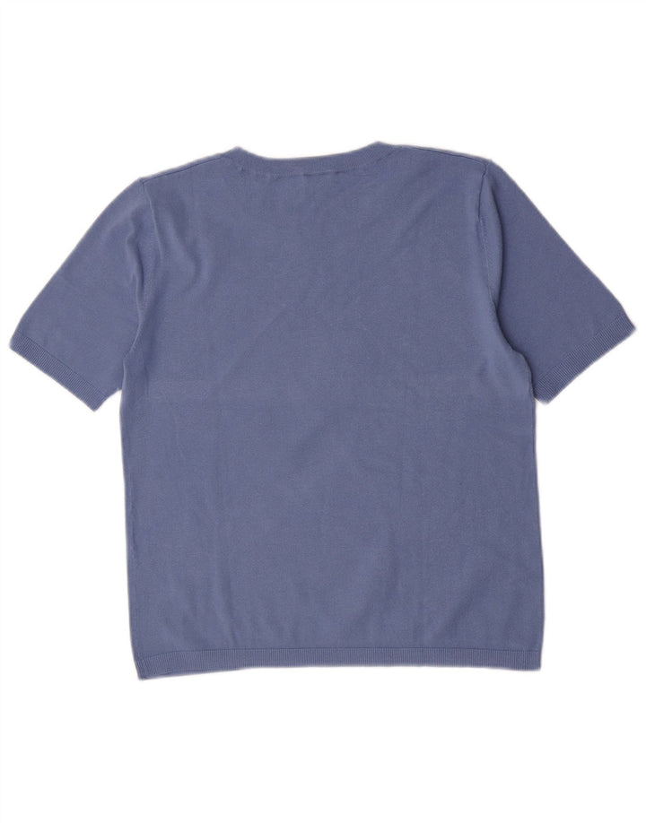 Marella Damen EMME Bluse Top UK 10 Small Blau