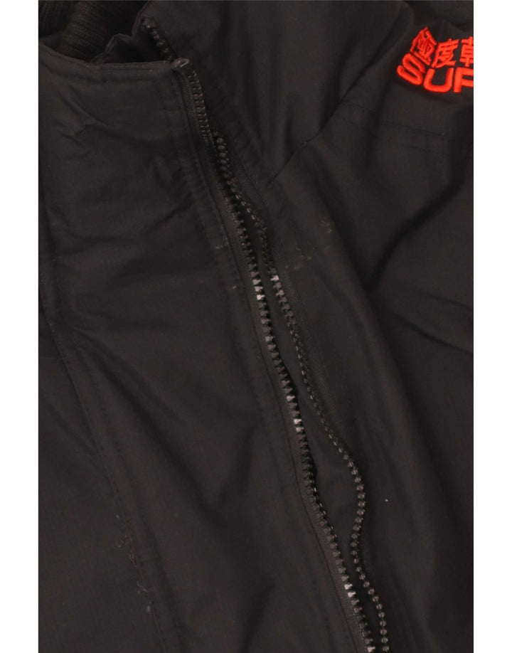 Superdry Damen Windjacke UK 18 XL Schwarz Nylon