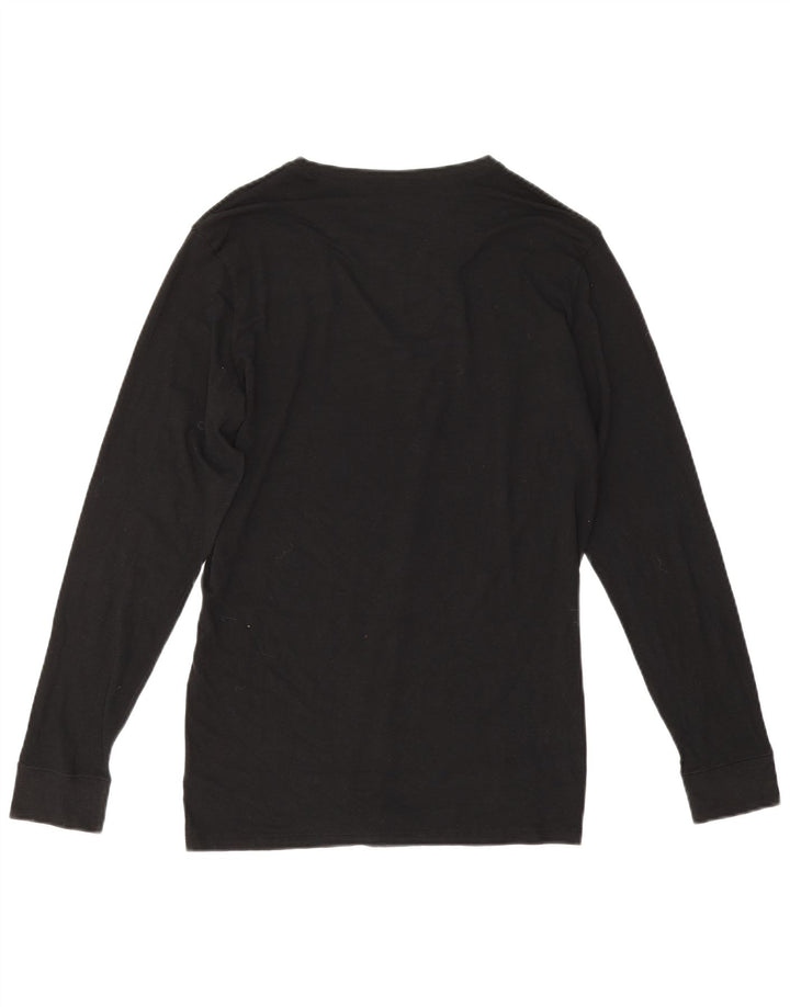 Marks & Spencer Herren Top Langarm Medium Schwarz