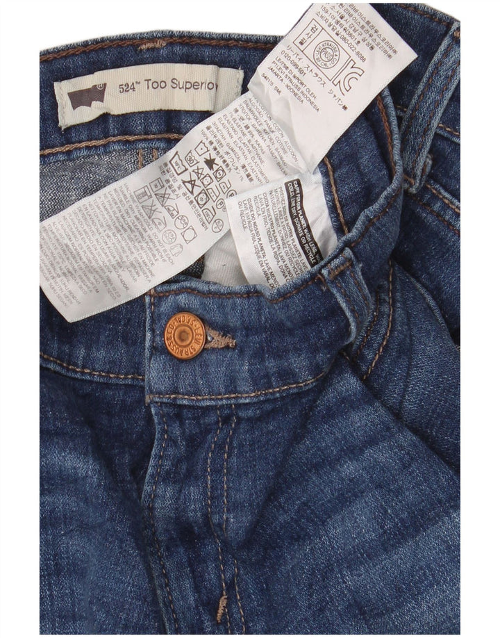 Levi's Damen 524 Super Low Bootcut Jeans W31 L30 Blaue Baumwolle