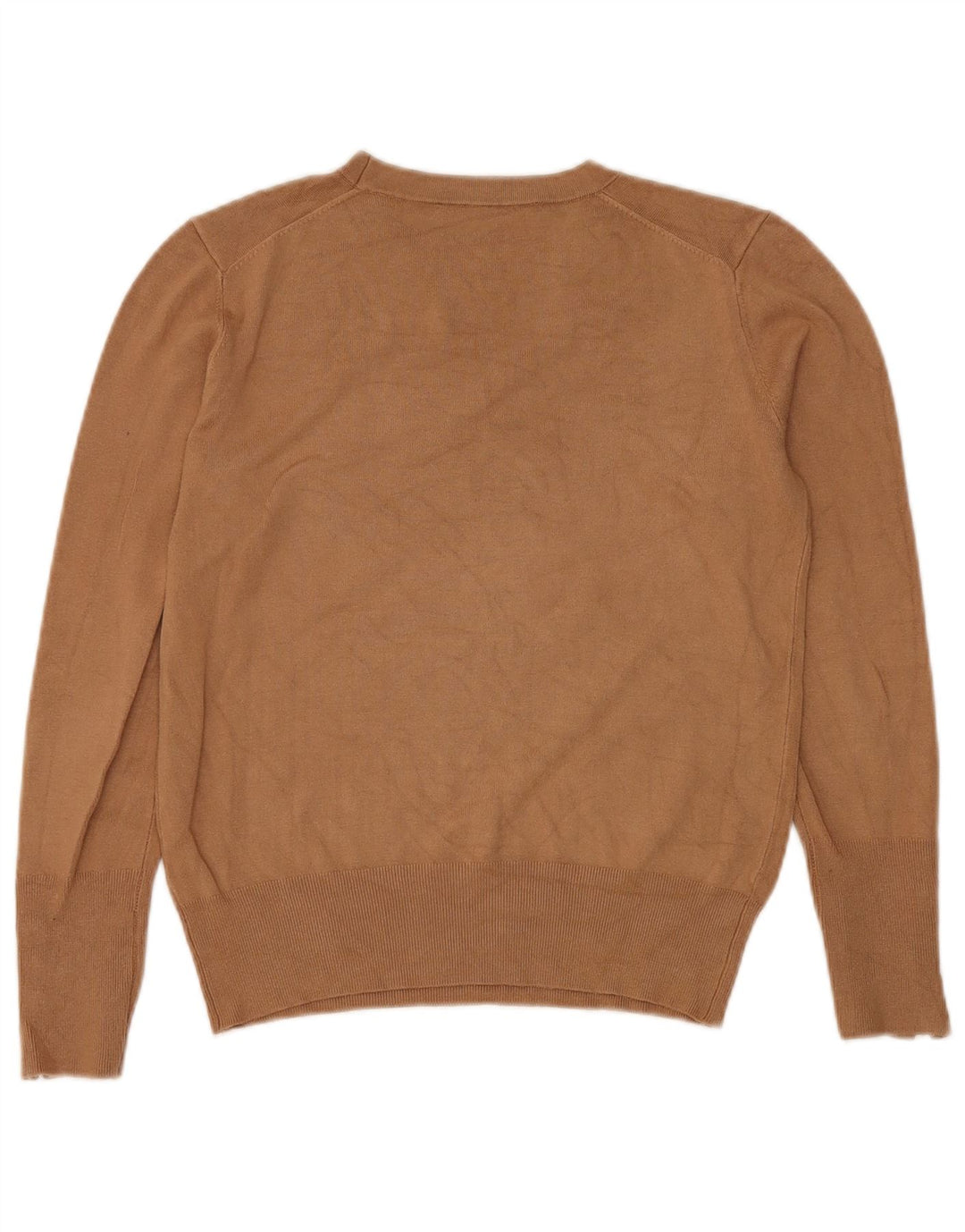 Zara Damen Pullover mit Rundhalsausschnitt, UK 14, Mittelbraun