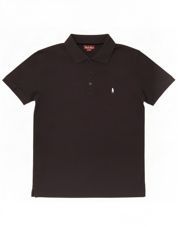 Marlboro Classics Mens Polo Shirt XL Black Cotton