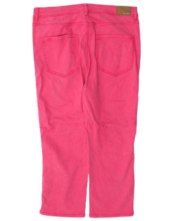 Marks & Spencer Damen Capri Skinny Jeans UK 16 Large W32 L21 Rosa Lyocell
