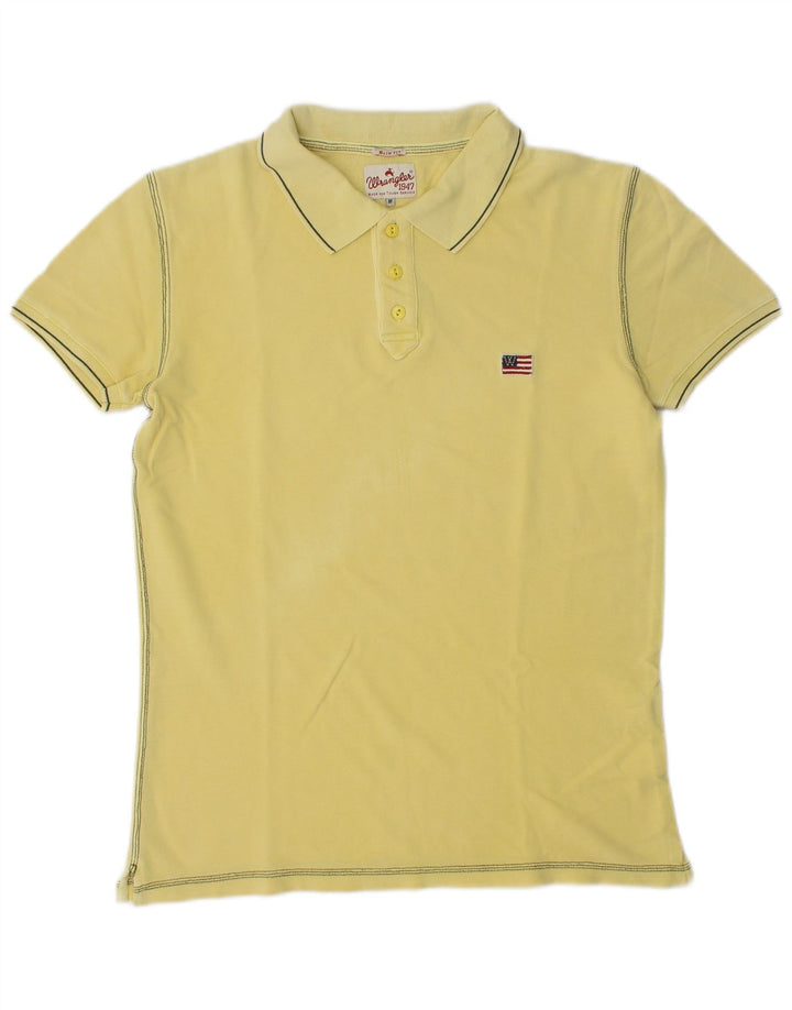 Wrangler Herren Slim-Fit-Poloshirt aus mittelgelber Baumwolle