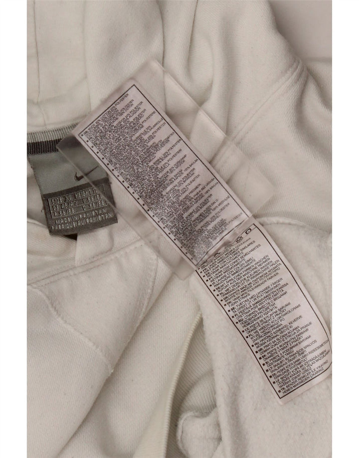 NIKE Herren Kapuzenpullover UK 45/47 XL Weiße Baumwolle