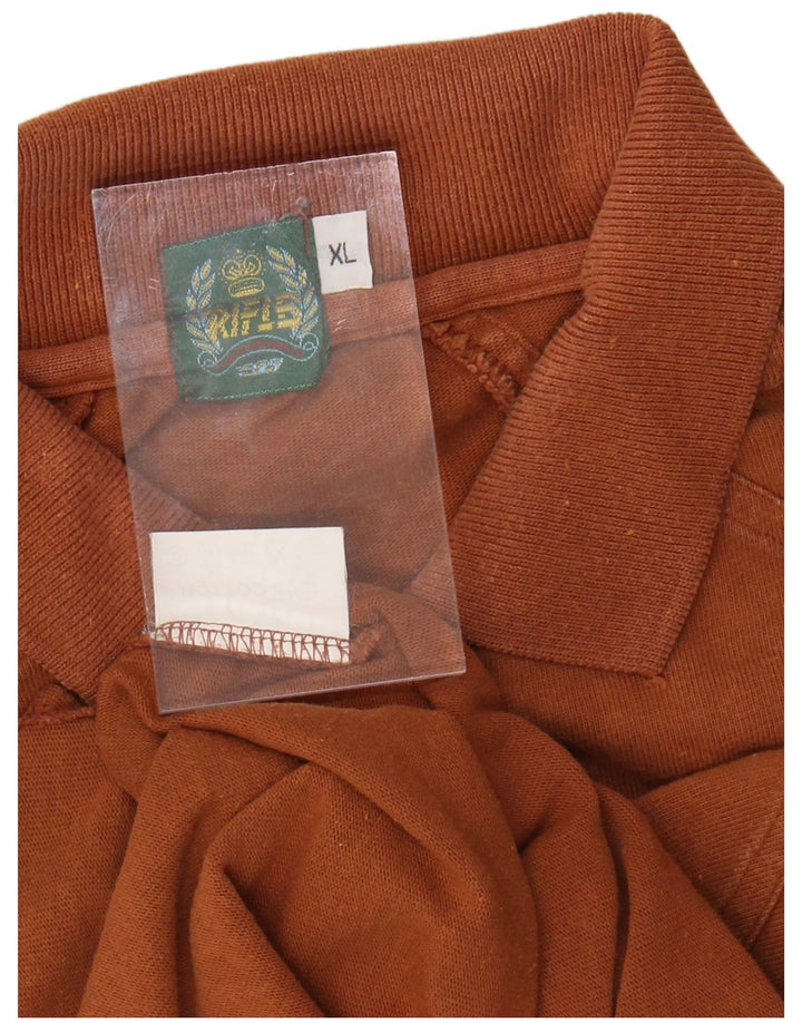 RIFLE Herren Poloshirt XL Braun Baumwolle