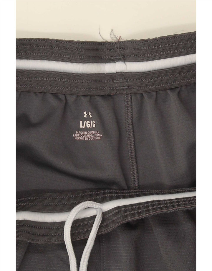 Under Armour Herren-Sportshorts, groß, grau gestreift