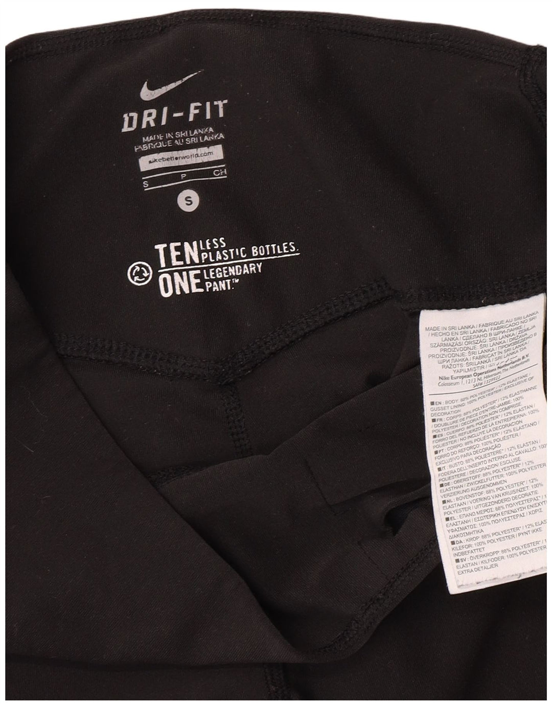 Nike Damen Dri Fit Capri-Trainingshose, Größe S, Größe S, Schwarz, Polyester