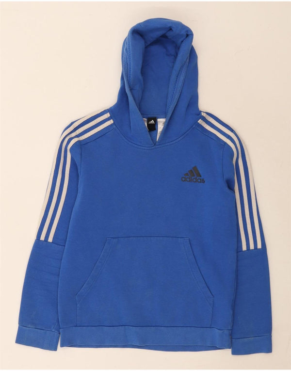 Adidas Jungen Kapuzenpullover 11–12 Jahre, blaue Baumwolle