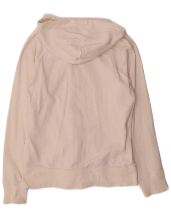 Nike Damen Zip Hoodie Pullover US 12/14 Große weiße Baumwolle