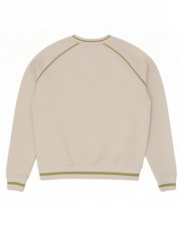 Fila Womens Graphic Oversized Sweatshirt Pullover UK 6 XS Weiße Baumwolle