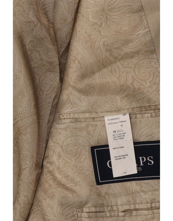 Chaps Herren-Blazer mit 2 Knöpfen, UK 48, 4XL, Beige, Polyester