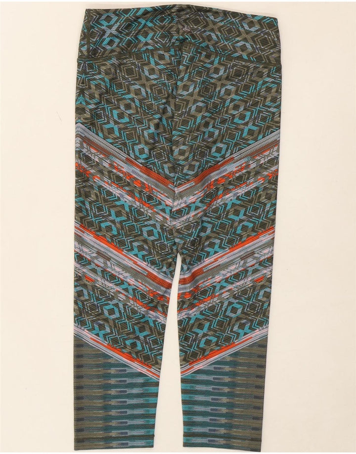 PRANA Womens Capri Leggings UK 8 Small  Green Geometric Vintage Prana and Second-Hand Prana from Messina Hembry 