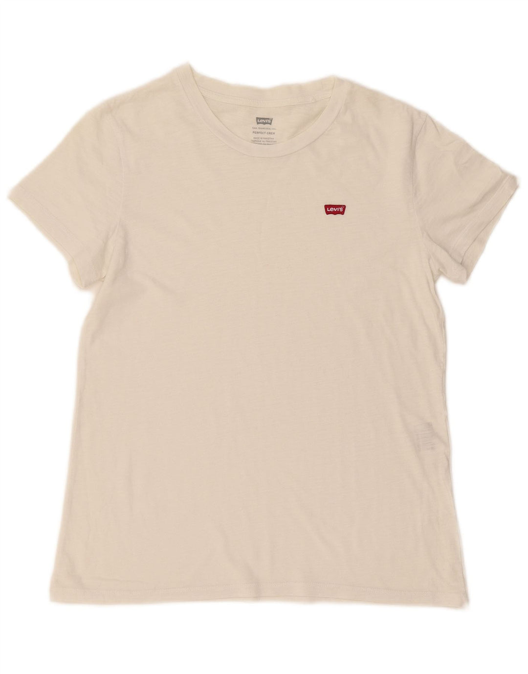 Levi's Herren Perfect Crew T-Shirt Top Small Weiß