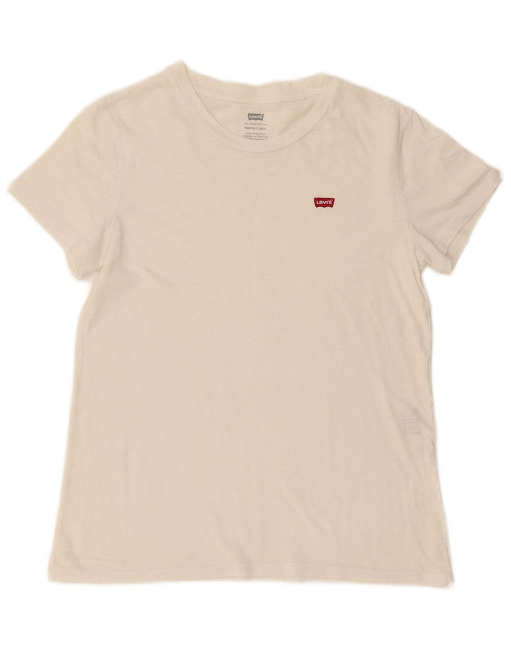 Levi's Herren Perfect Crew T-Shirt Top Small Weiß