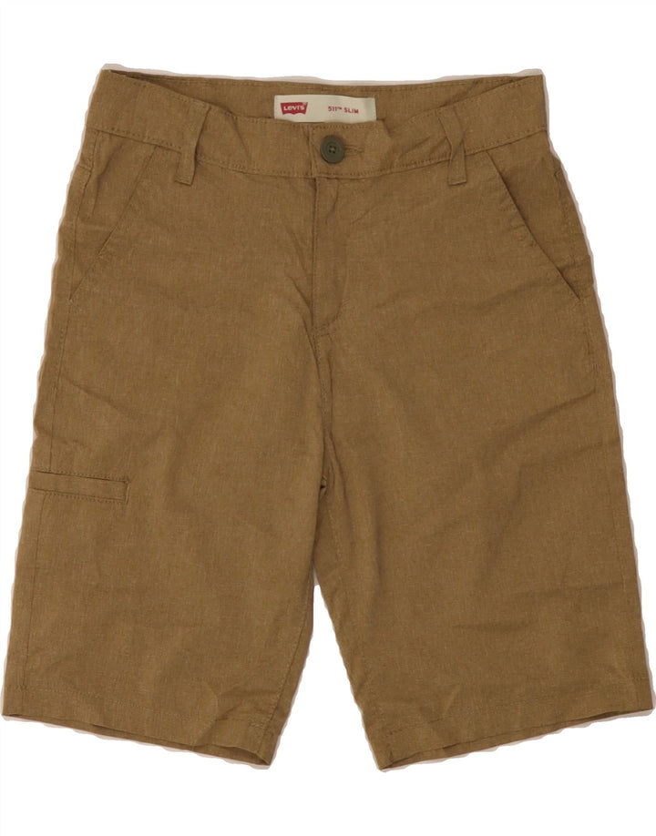 LEVI'S Boys 511 Slim Chino Shorts 13-14 Years W27 Beige Polyester Vintage Levi's and Second-Hand Levi's from Messina Hembry 