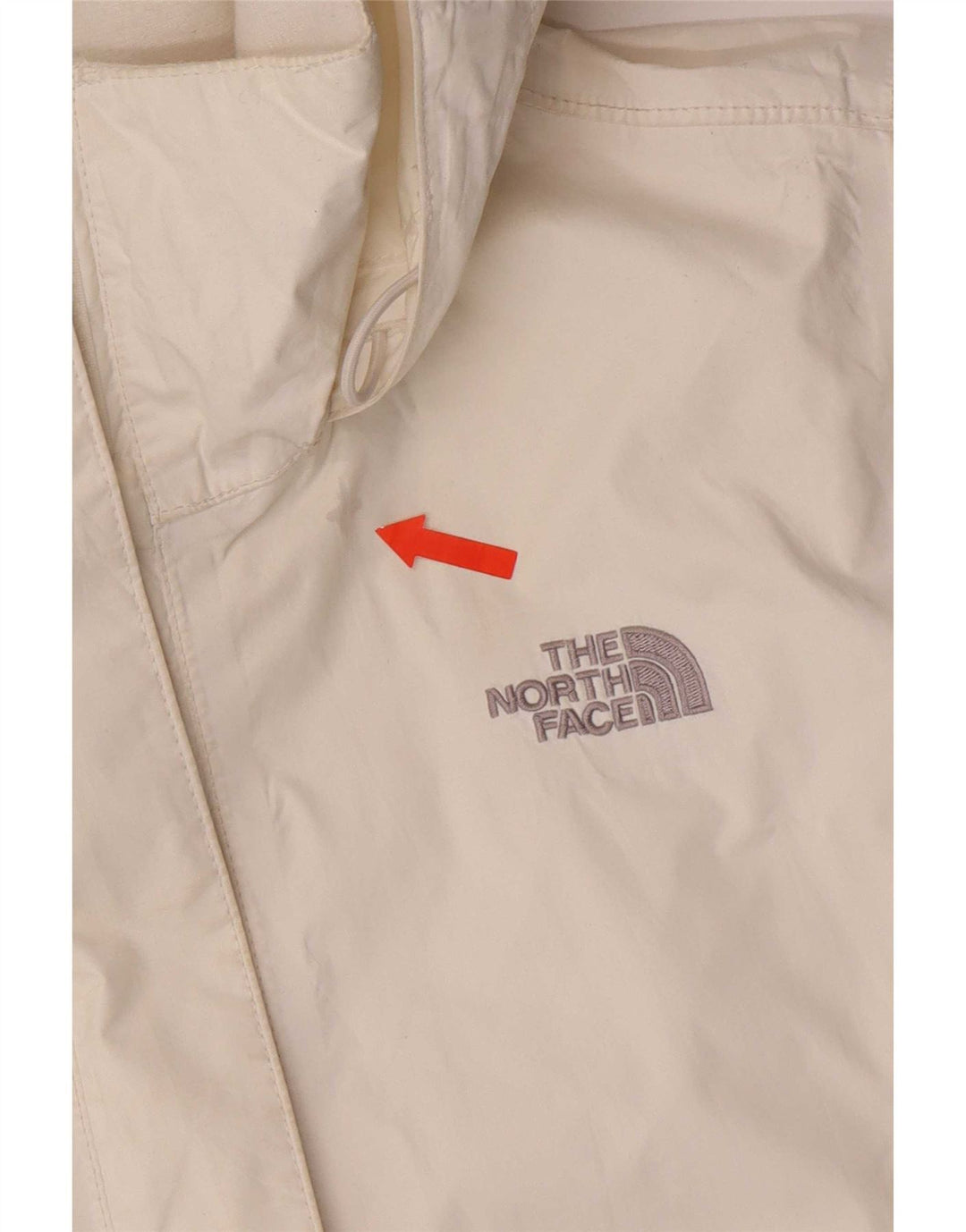 The North Face Damen-Regenjacke mit Kapuze, UK 14, mittelweißes Nylon