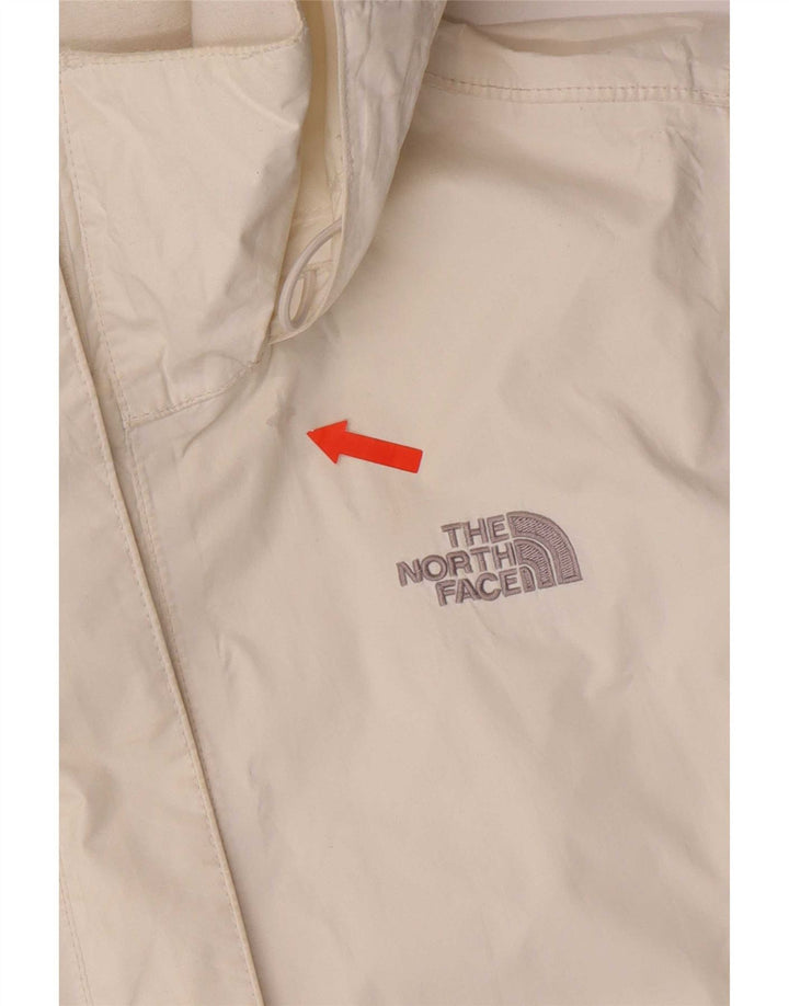 The North Face Damen-Regenjacke mit Kapuze, UK 14, mittelweißes Nylon