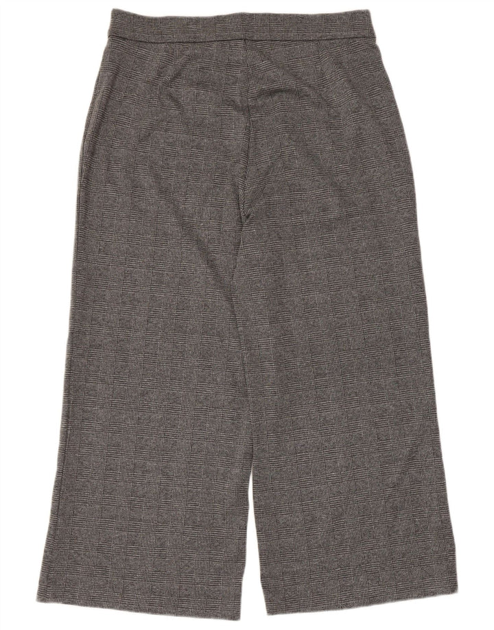 Marks & Spencer Damen-Hose, kurz geschnitten, UK 46, Größe L, W34, L24, grau kariert