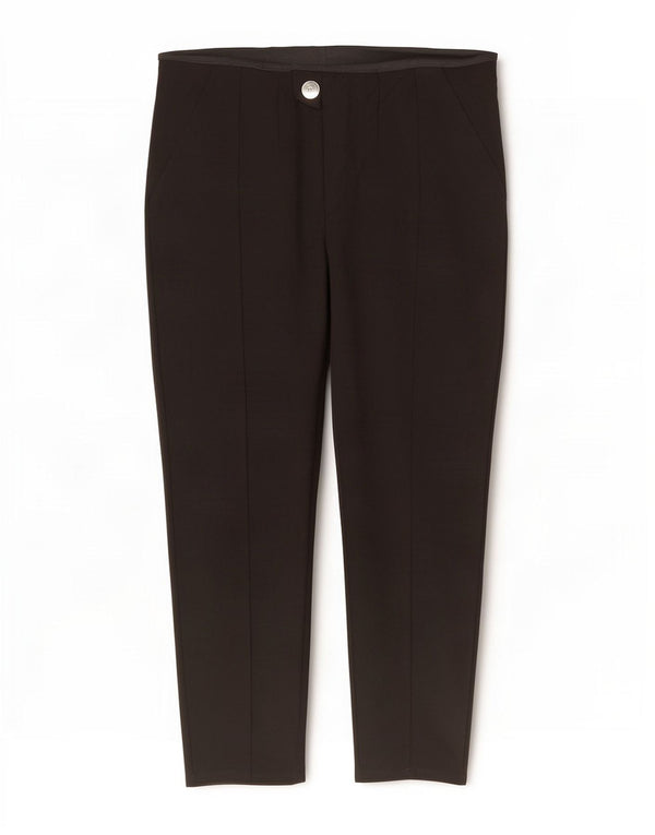 Zara Damen-Hose mit hoher Taille, schmal zulaufend, 2XL, W34, L24, Schwarz