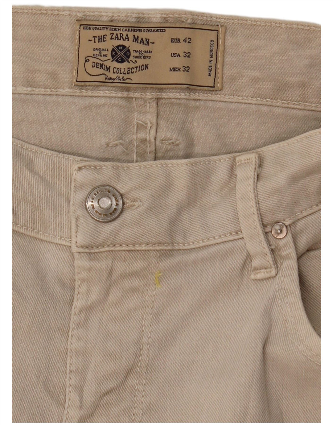 Zara Herren Freizeitshorts EU 42 Large W32 Beige