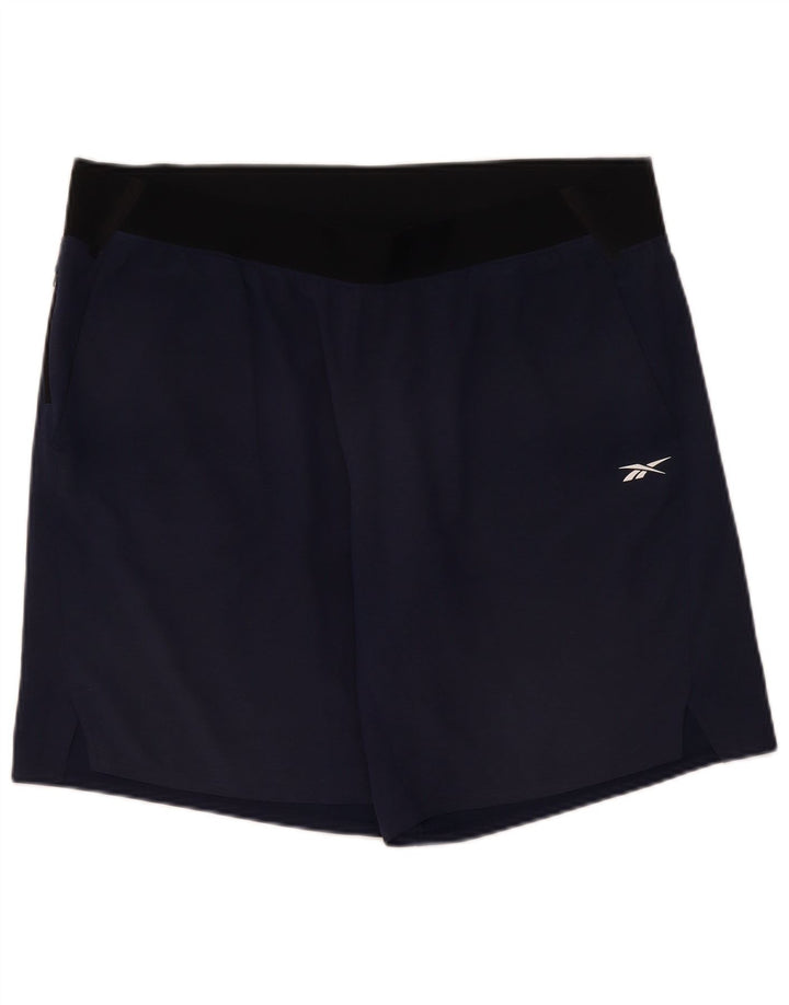 Reebok Herren Sportshorts XL Marineblau Colourblock Polyester