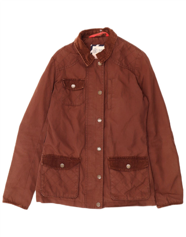 FAT FACE Womens Utility Jacket UK 8 Small Brown Polyester