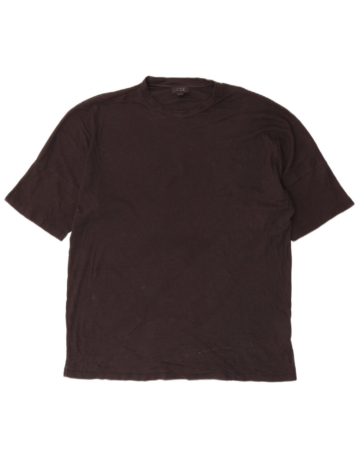 Cos Herren T-Shirt Top Medium Schwarz Baumwolle