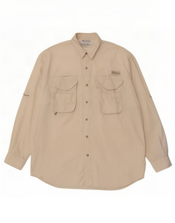 Columbia Herrenhemd XL Weiß Polyester