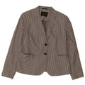 Massimo Dutti Damen 2-Knopf-Blazerjacke EU 44 XL Schwarzer Hahnentritt