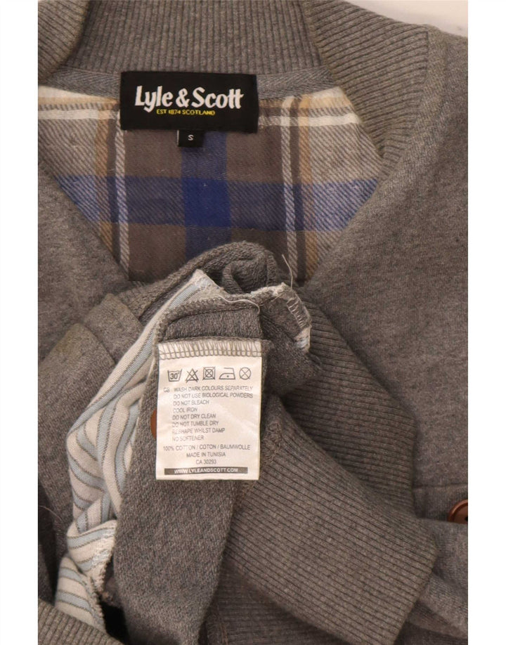 Lyle & Scott Herren-Cardigan, Größe S, Grau, Baumwolle