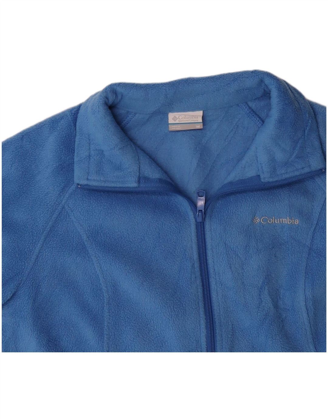 COLUMBIA Damen Fleecejacke UK 14 Mittelblaues Polyester