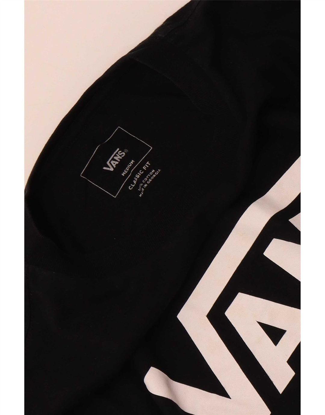 Vans Herren Classic Fit Graphic Top Langarm Mittelschwarz Baumwolle