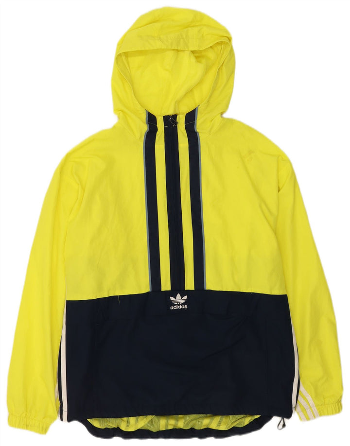 Adidas Herren Kapuzenpullover Regenjacke UK 36 Small Gelb Colourblock