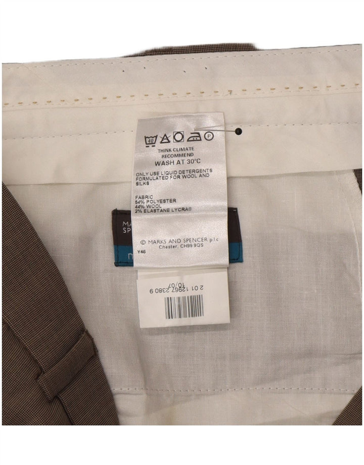 Maßgeschneiderte Herren-Anzughose von Marks & Spencer, W38 L29, graues Polyacryl